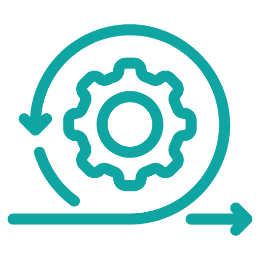 Develop Graphic - rotating gear icon